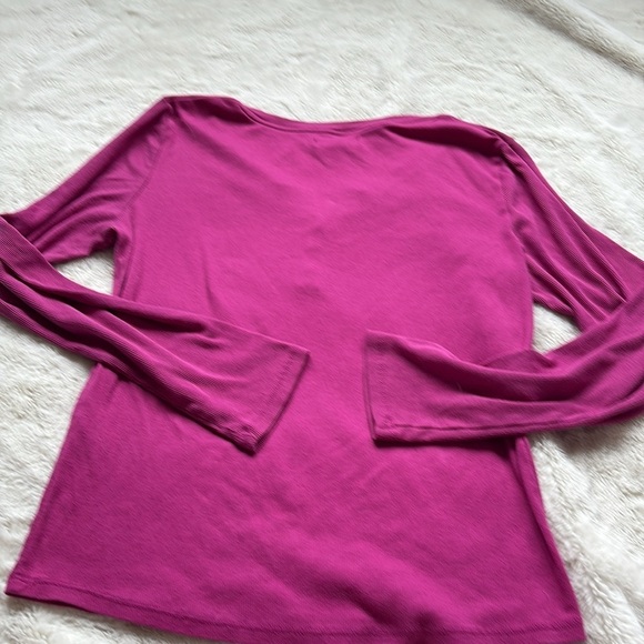 Tommy Hilfiger Pink Long Sleeve Top Button Up Large - Picture 8 of 9